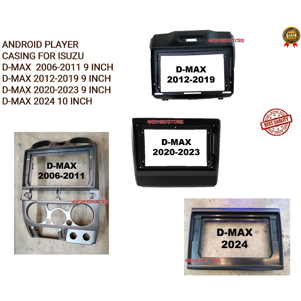 ANDROID PLAYER CASING สําหรับ ISUZU D-MAX 2006-2011 9" ; D-MAX 2012-2019 9" ; D-MAX 2020-2023 9" ; D