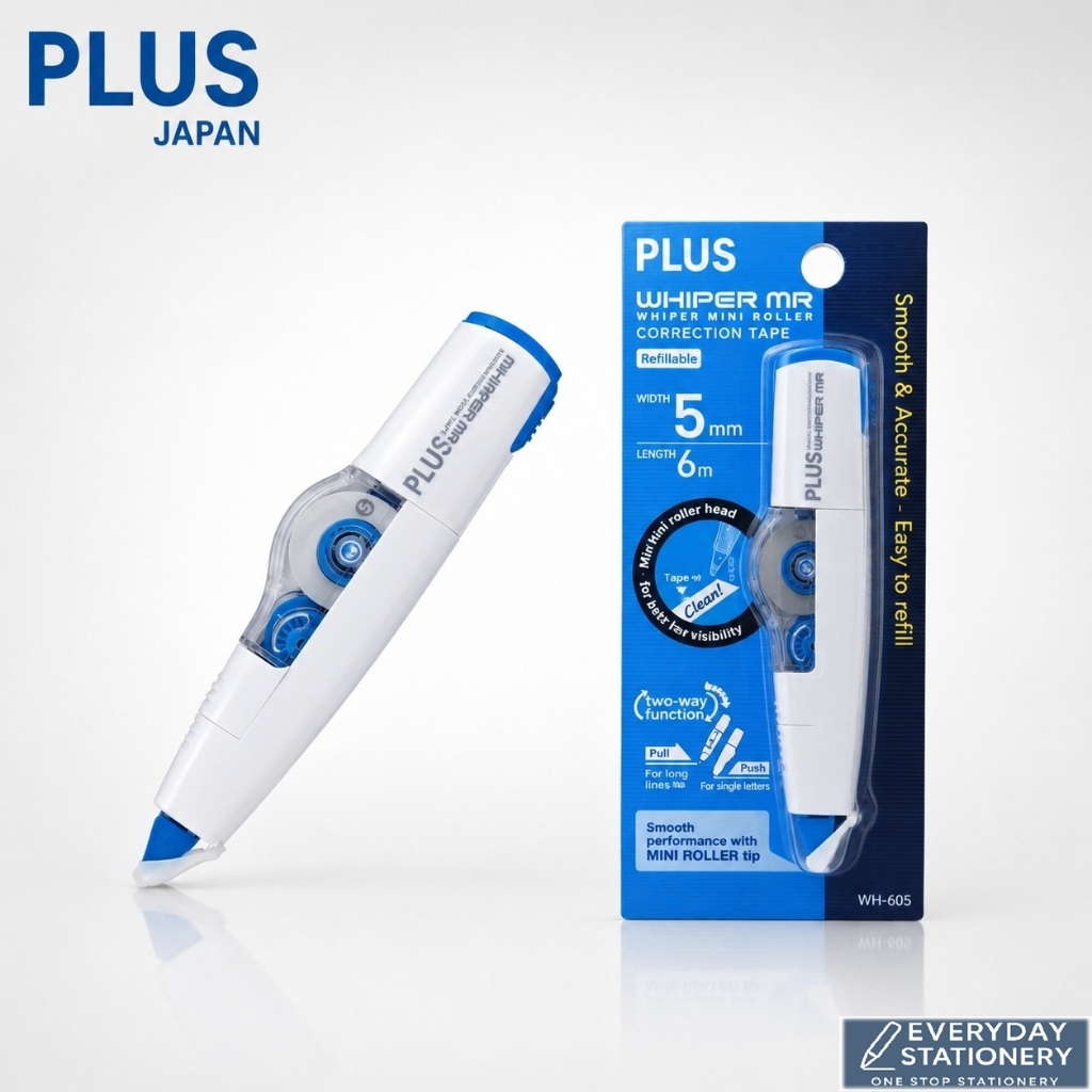 PLUS Whiper MR Correction Tape WH-605 / Refill Correction tape WH-605 [2 ชิ้น/แพ็ค]