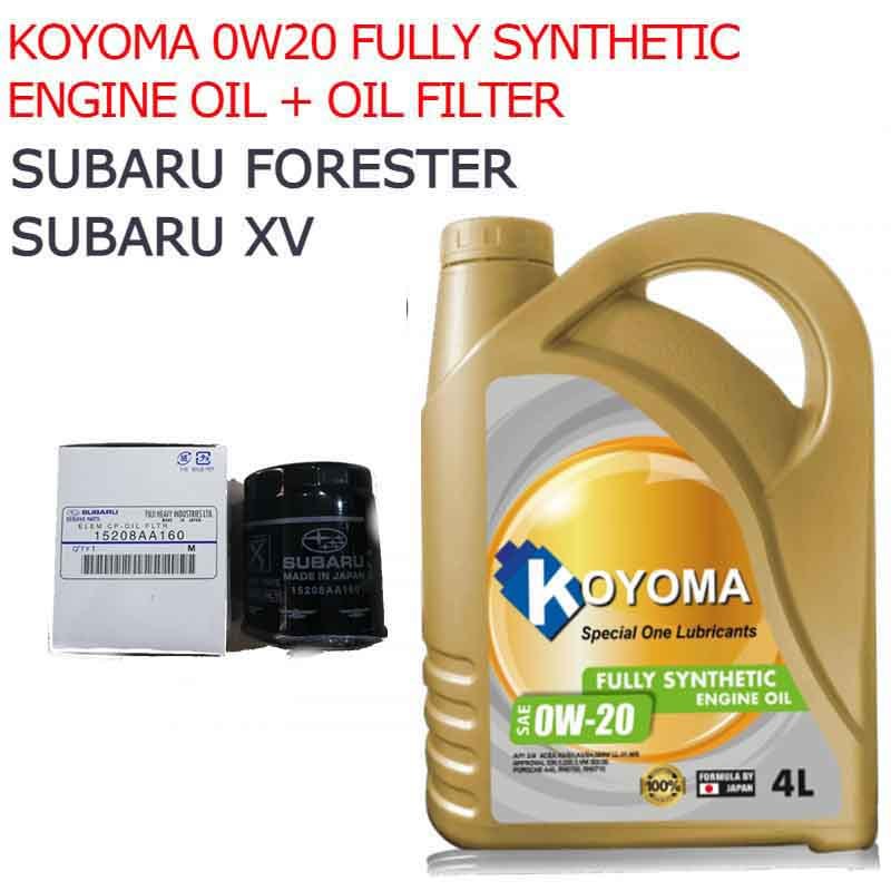 SUBARU XV, FORESTER OIL FILTER + KOYOMA 0W20 FULLY SYNTHETIC ENGINE OIL