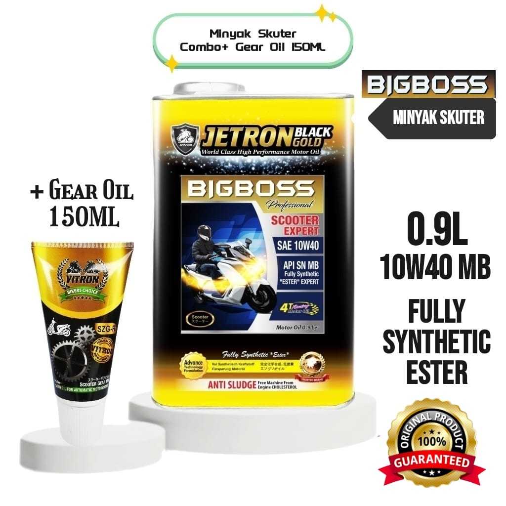 KB สกู๊ตเตอร์ Paej Combo สกู๊ตเตอร์ JETRON 0.9L Ester, Fully, Semi dan Mineral 15W40MB 10W40MB Minya