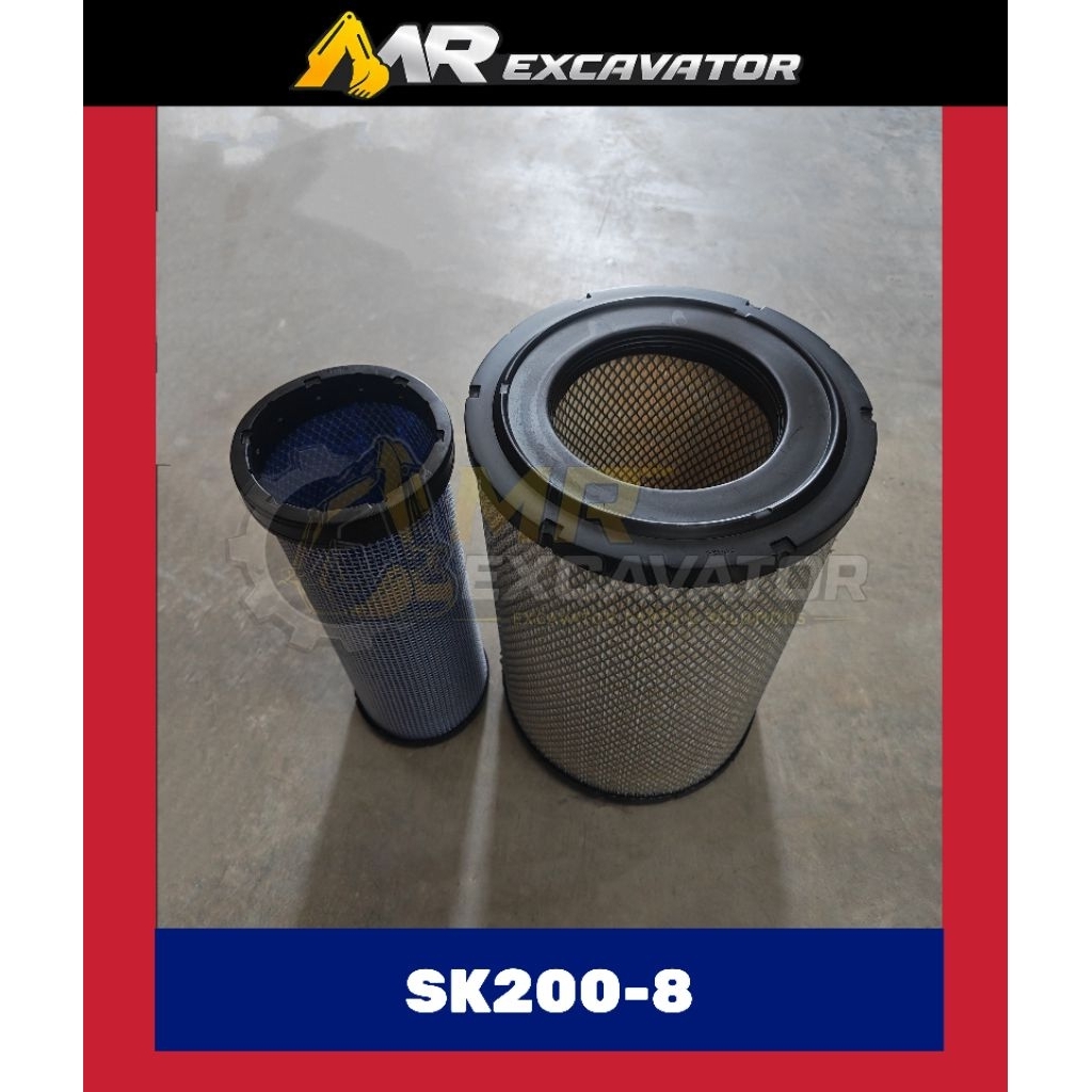Kobelco SK SK200 SK200-8 SK210 SK210-8 J05 Excavator Air Filter Angin Penapis 神โทรศัพท์มือถือ