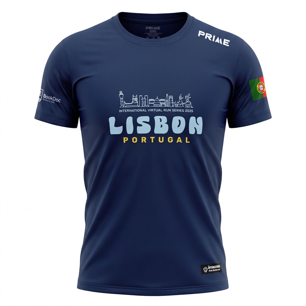 PRIME Event Tee Running International Virtual Run Lisbon 2025
