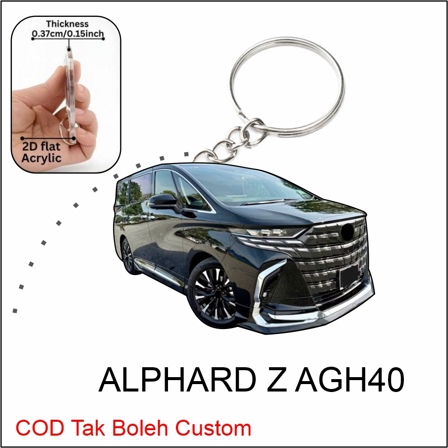 Alphard Z agh40 พวงกุญแจอะคริลิค 2D