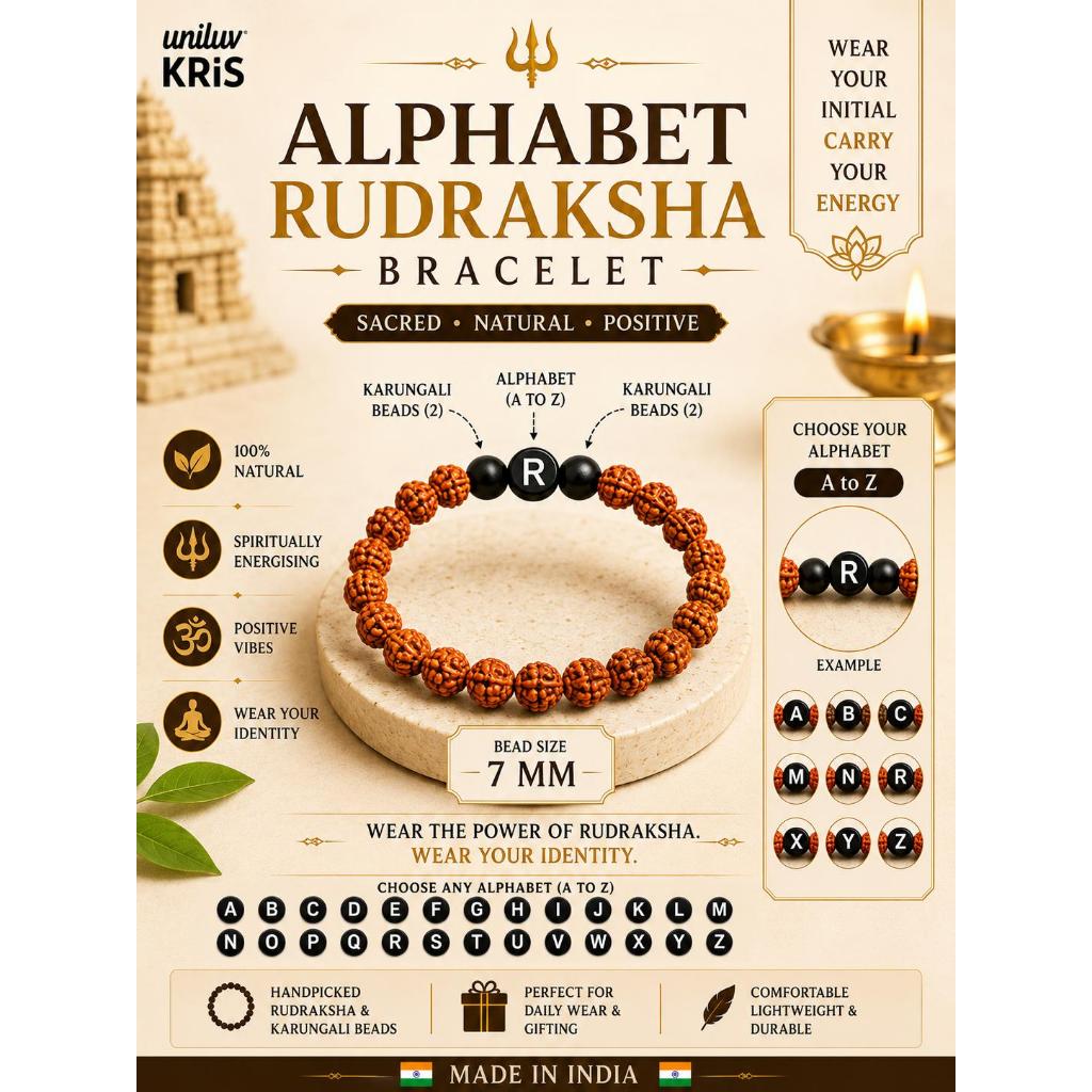 SACRED ALPHABET RUDRASHA BRACELET