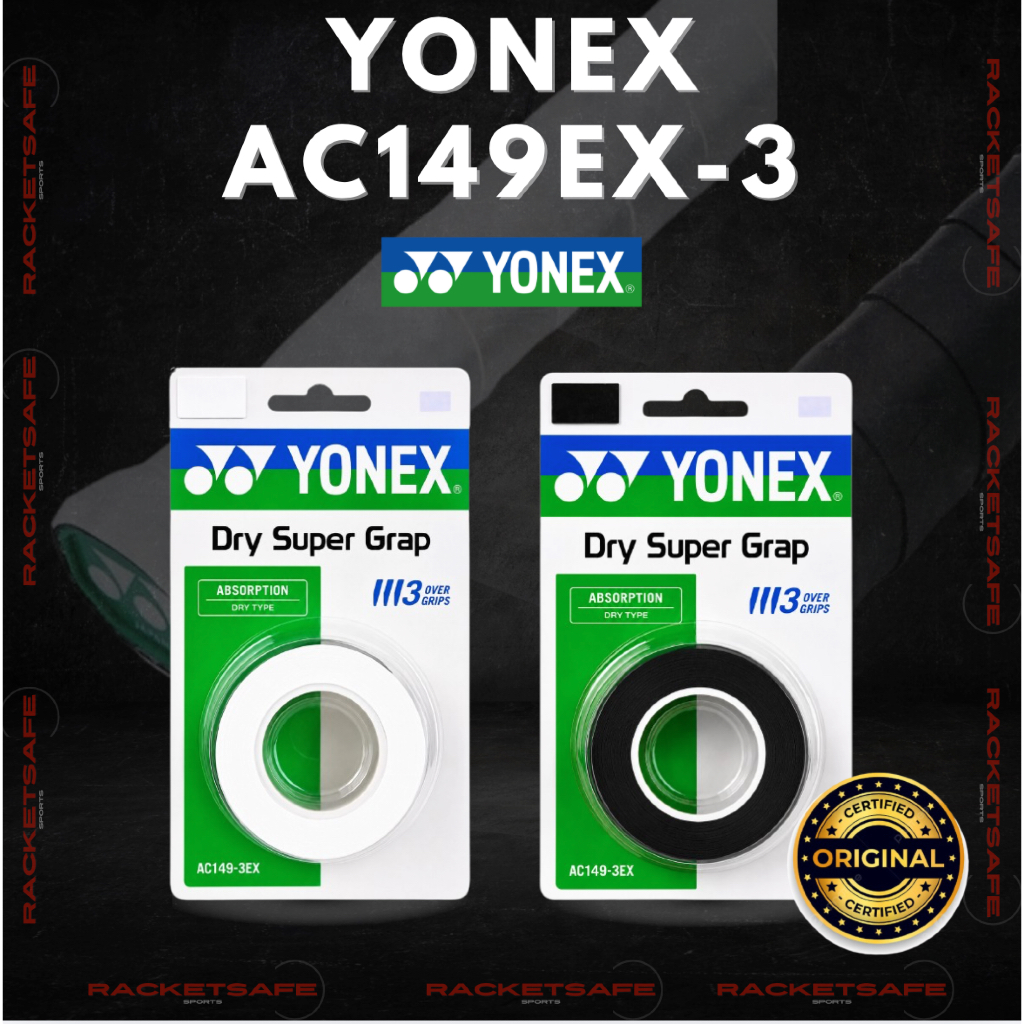 YONEX AC149EX-3 Super Dry Grap Overgrip - ด้ามจับแบดมินตัน-ด้ามจับ-ที่จับแบบยึด-ด้ามจับเทนนิส