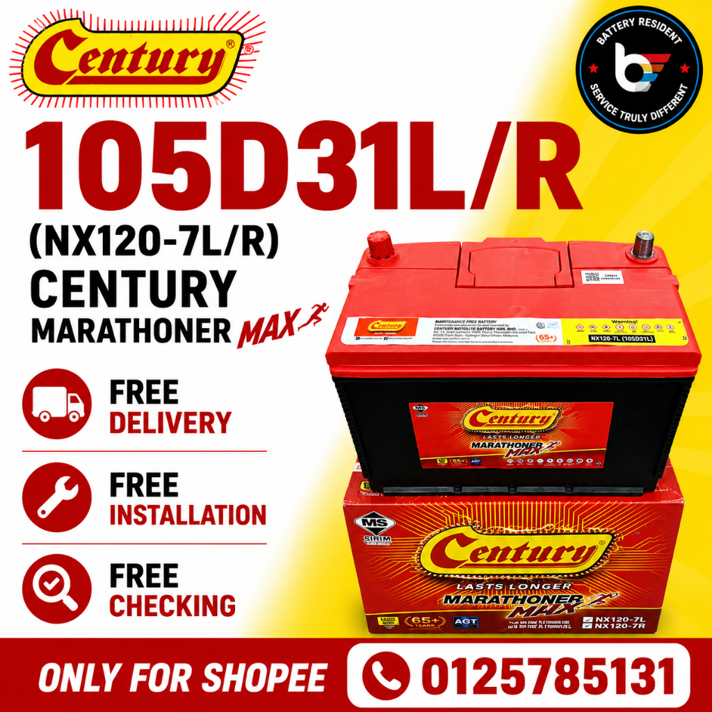 ติดตั้งให้ 105D31R 105D31L NX120-7 NX120-7L N70Z N70ZL Century Marathoner MAX / MF 12 hilux hiace