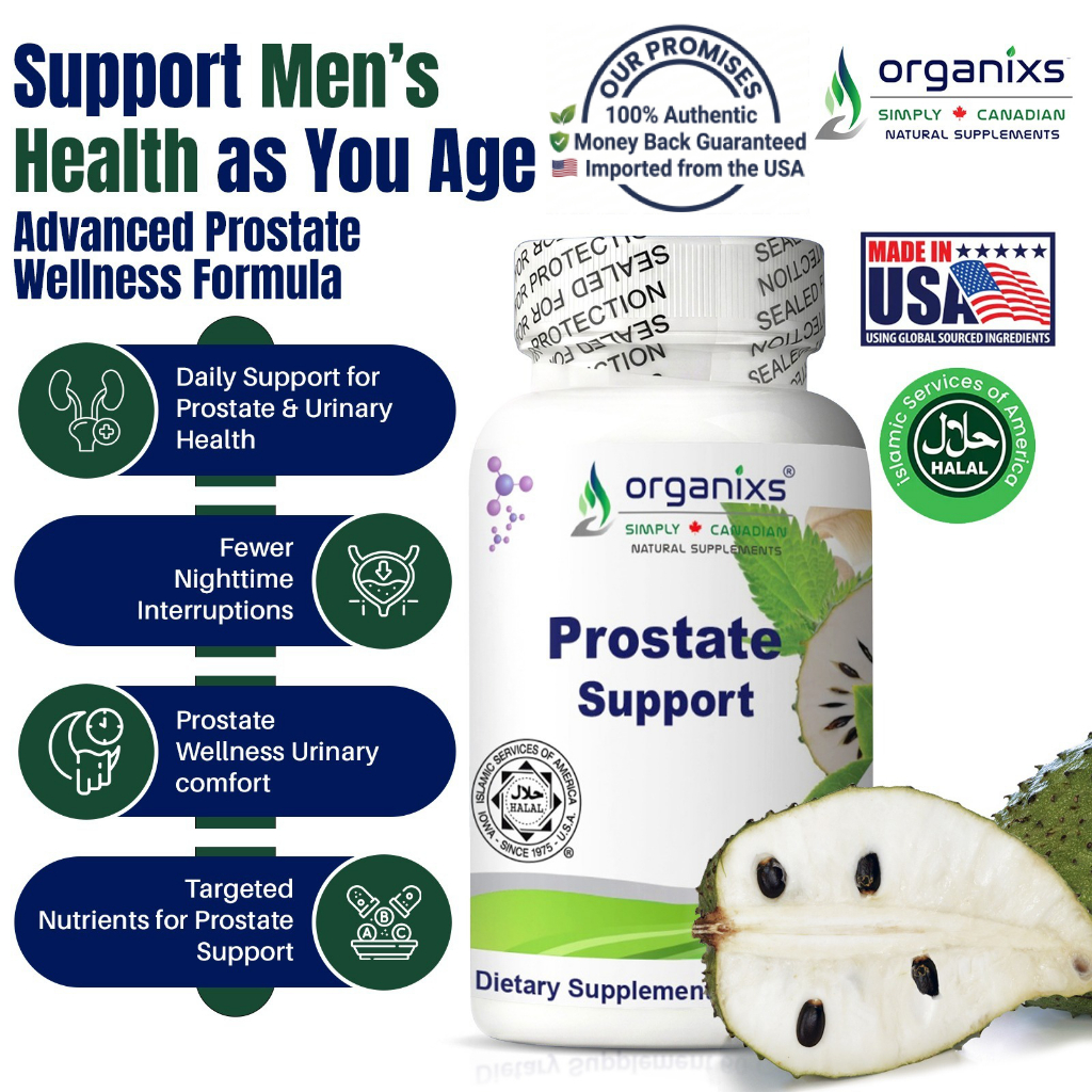 Organixs Prostate Support Supplement, Urinary Tract Formula with Vitamins, 60 Capsules