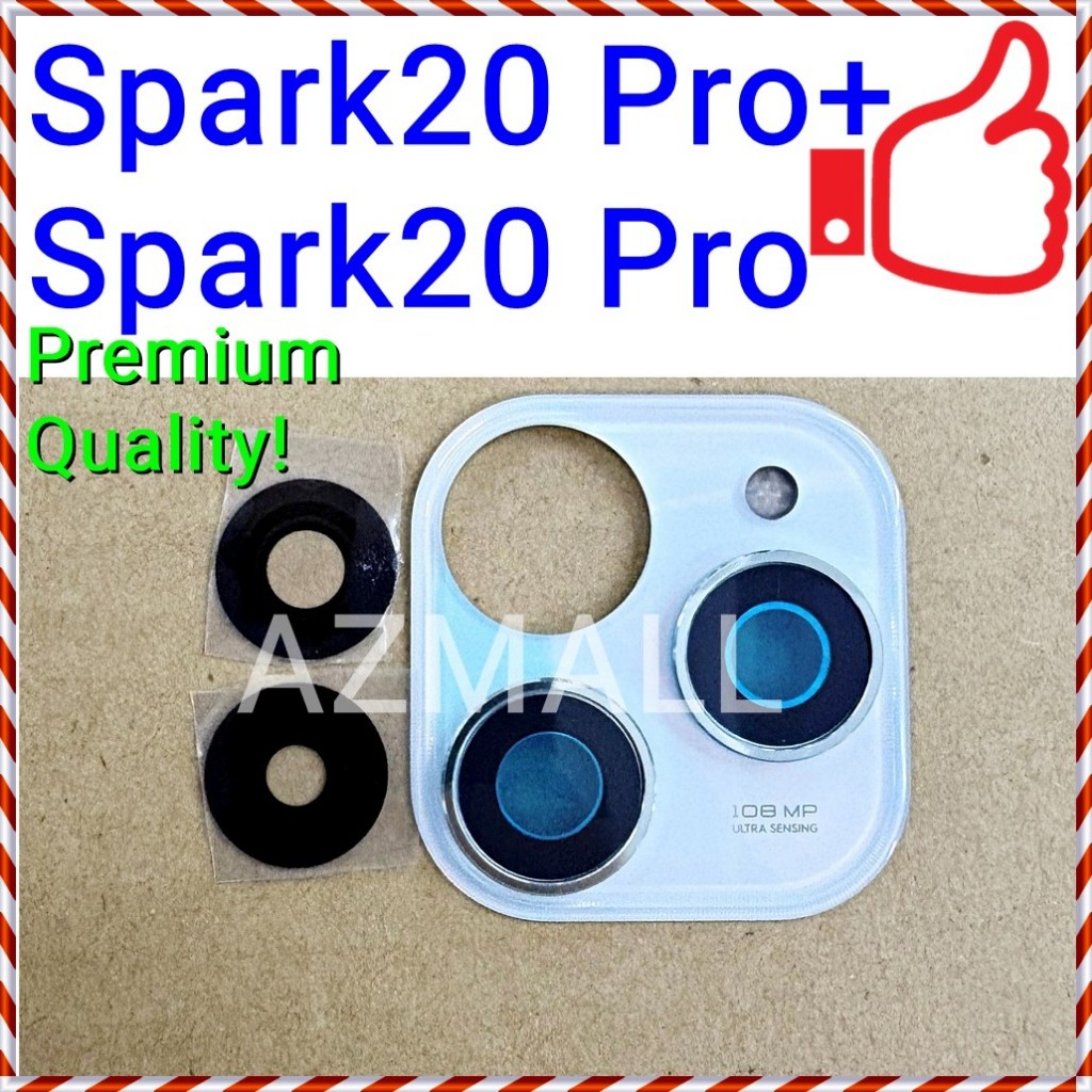 (เปลี่ยนกระจกแตก) ใหม่ฝาครอบเลนส์กล้องด้านหลังสําหรับ Tecno Spark 20 Pro+ /Pro Plus / KJ7 KJ6