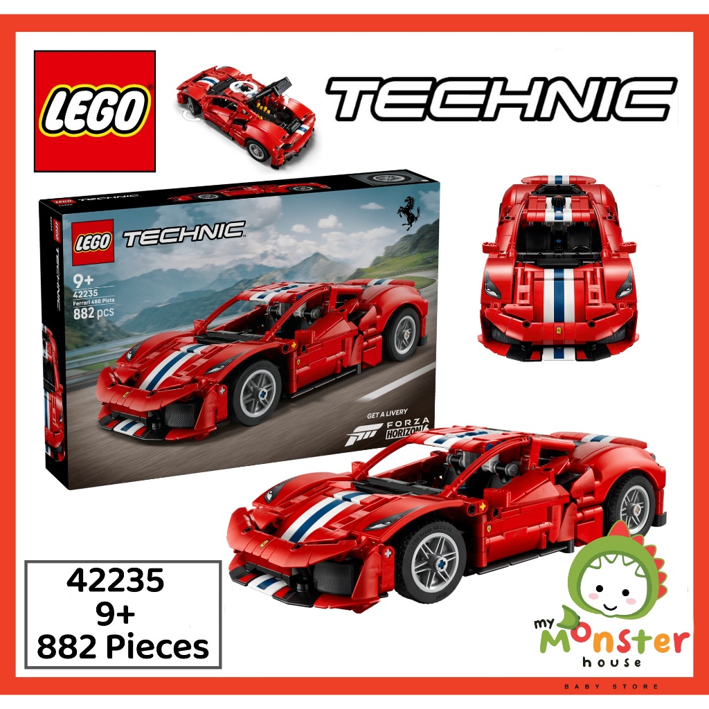LEGO 42235 Technic Ferrari 488 Pista Car ( 882 ชิ้น ) 9 ปี+