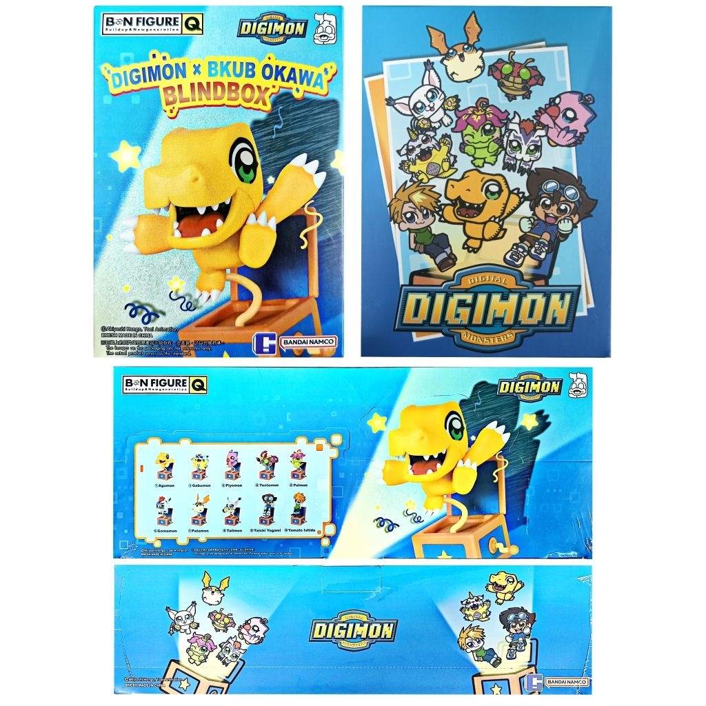 Bandai Namco x BN รูป Q Digimon Bkub Okawa Agumon Gabumon Piymon Tentomon Palmon Gomon Patmon Tailmo