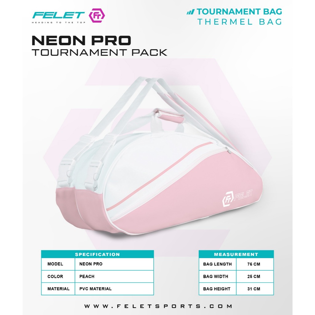 FELET NEON PRO TOURNAMENT BADMINTON BAG