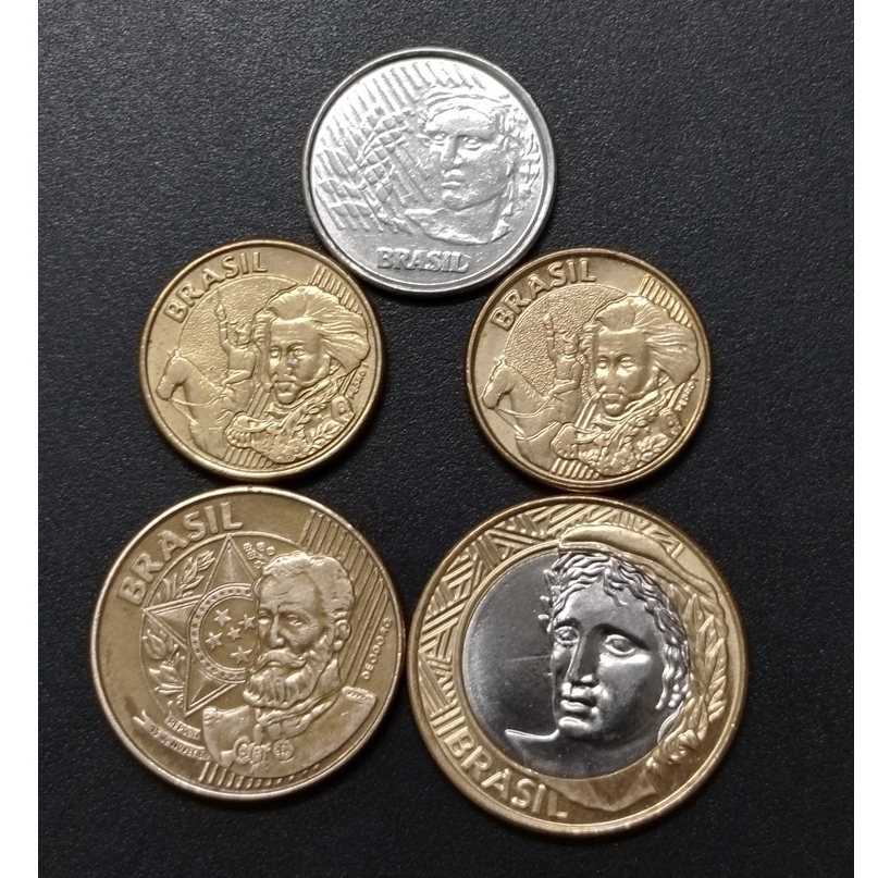 Brazil A Set Of Coins 1995 -2006 ( 5 Coins )