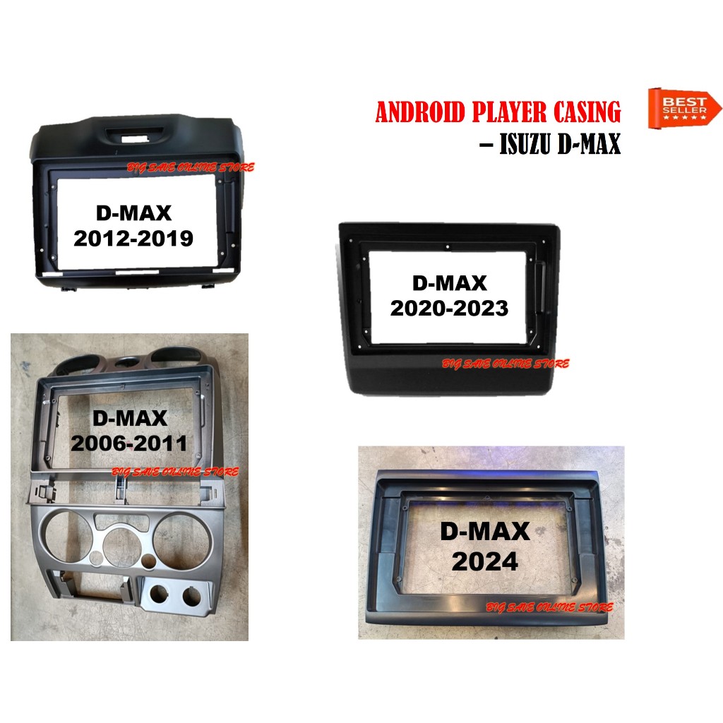 ANDROID PLAYER CASING สําหรับ ISUZU D-MAX 2006-2011 9" ; D-MAX 2012-2019 9" ; D-MAX 2020-2023 9" ; D