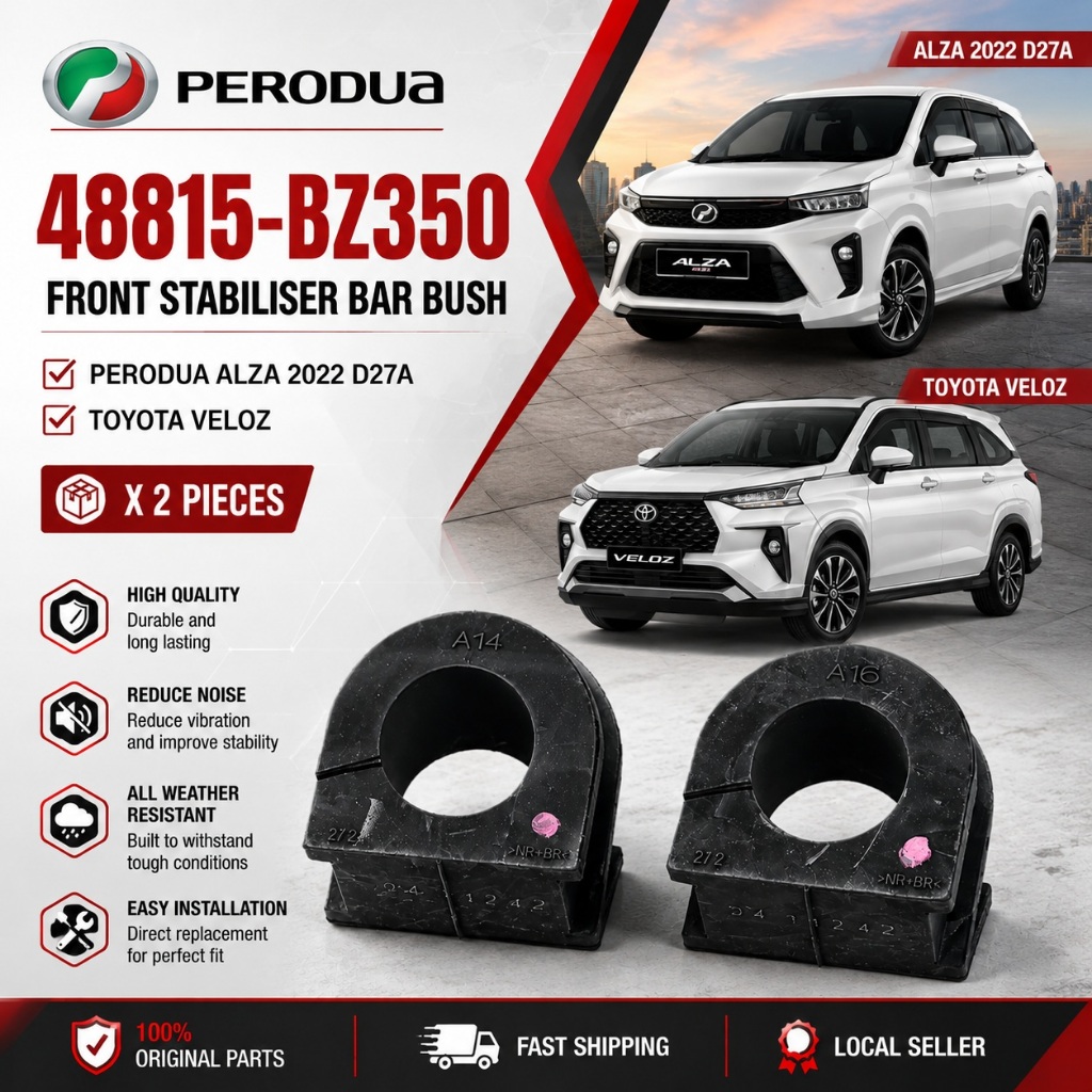 PERODUA Alza D27A 2022 TOYOTA Veloz Front Stabiliser Bar Bush X 2 ชิ้น 48815-BZ350