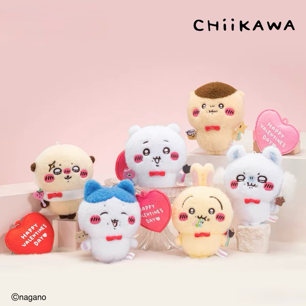 CHiiKAWA Valentine Series chikawa Hachiware usagi จี้ตุ๊กตา Chiikawa ตุ๊กตาตุ๊กตาน่ารัก usagi วันวาเ