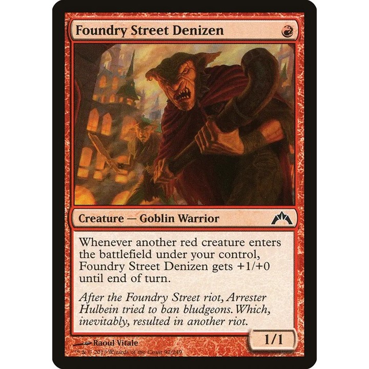 MTG: (GTC) C 092 - Foundry Street Denizen การ์ดเดี่ยวป้องกันการชน