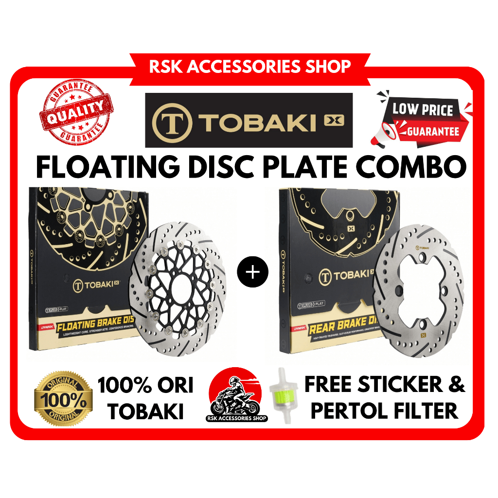 TOBAKI X ป้ายทะเบียนลอยด้านหน้า + ด้านหลัง Combo LC135 4S 5S Y125Z Y125ZR Y15ZR Y16ZR 267MM 245MM 20
