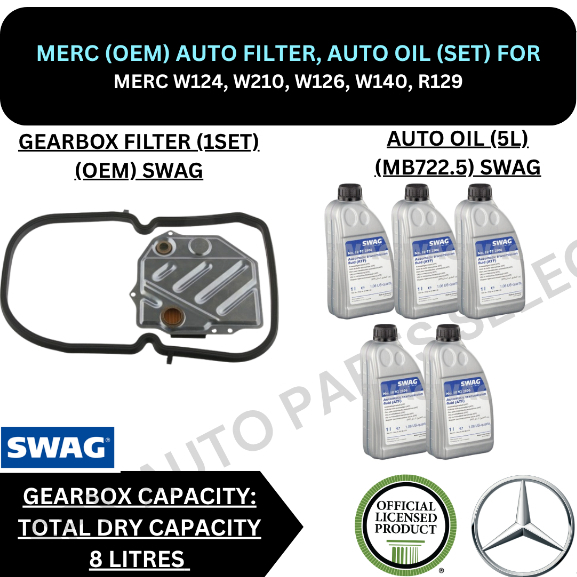 MERC (OEM) น้ํามันเกียร์, กรองอัตโนมัติ (ชุด) สําหรับ MERC W124, W210, W126, W140, R129