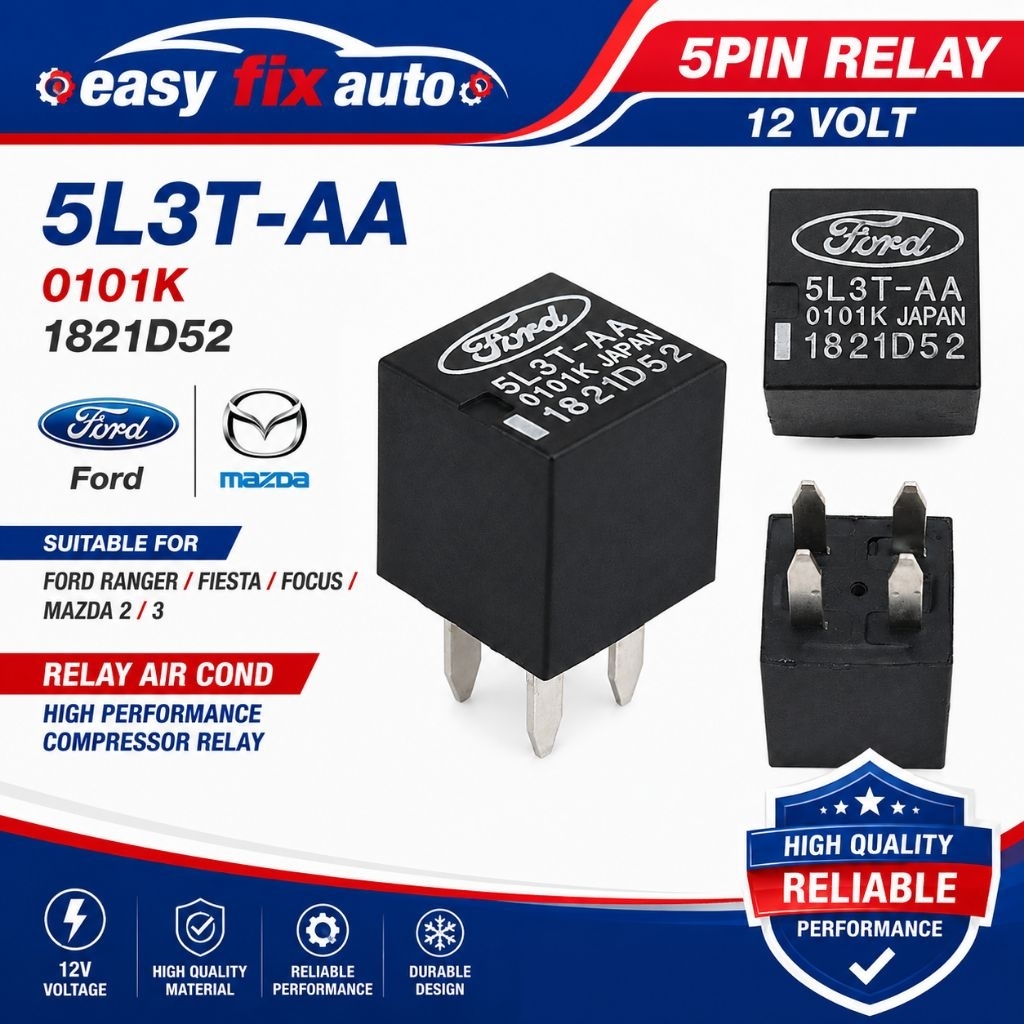 Ford mazda 4pin 12v 5L3T-AA 0101k 1821D52 ford ranger/festa/focus/mazda 2/3 รีเลย์ air cond สูง perf