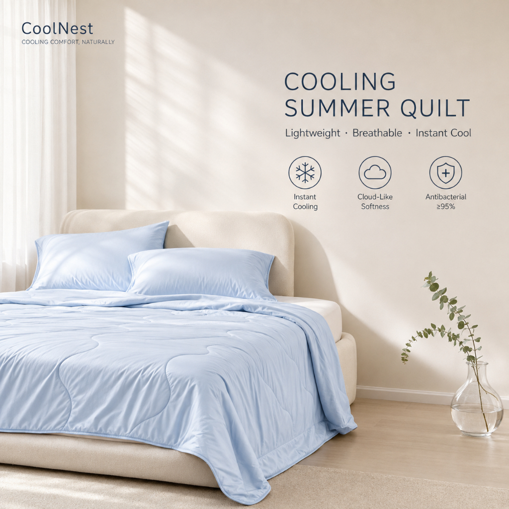 COOLNEST COOLING SUMMER QUILT QUILT BLANKET DUVET SOYBEAN FIBER LIGHTWEIGHT BREATHABLE SELIMUT SEJUK