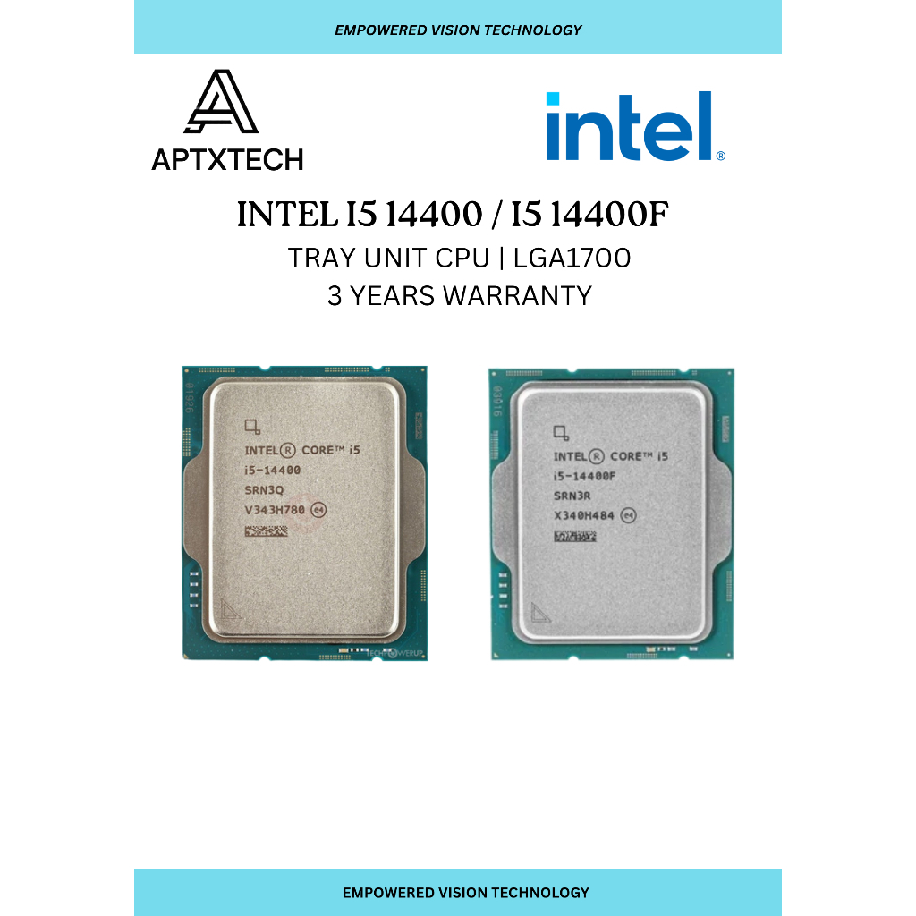INTEL PROCESSOR CoreTM i5 โปรเซสเซอร์ 14400 / I5-14400F สูงสุด 4.10 GHz DESKTOP PROCESSOR COMBO MOBO