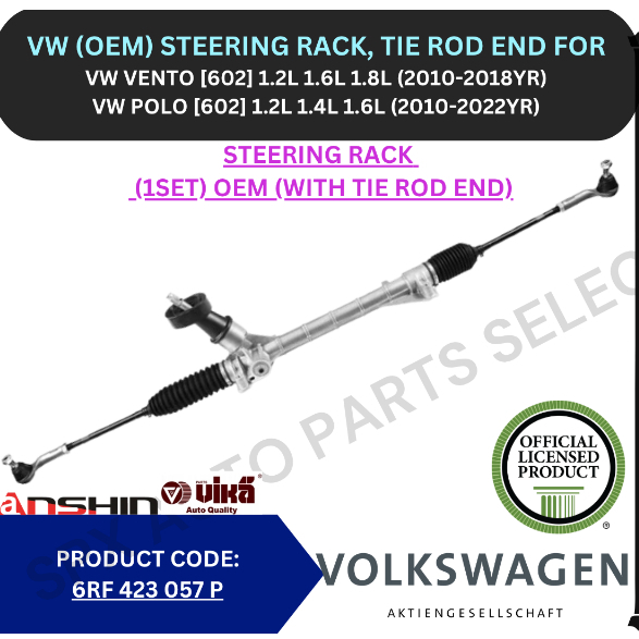 VW (OEM) STEERING RACK SET สําหรับ VW VENTO [602] 10-18YR / VW POLO [602] 10-22YR