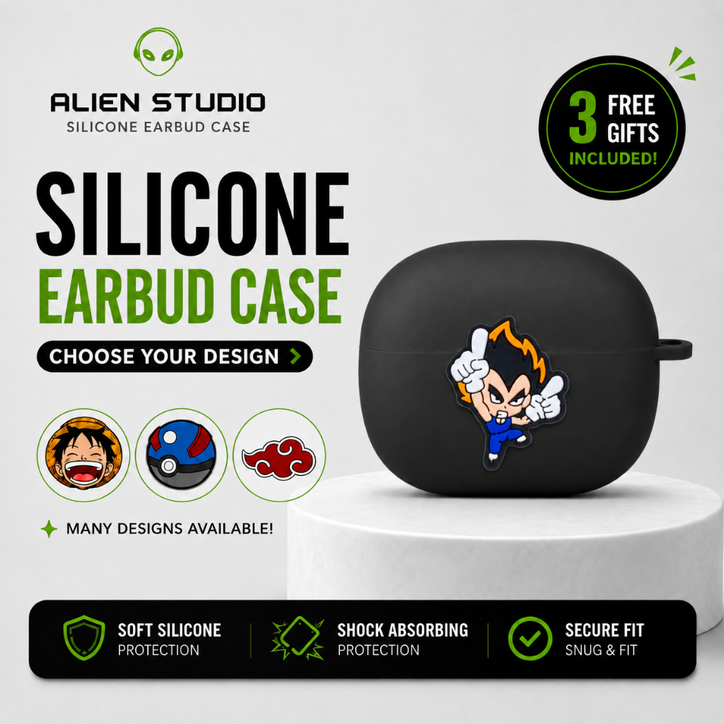 ALIEN STUDIO ฝาครอบป้องกันซิลิโคนสไตล์ 3D สําหรับ Shokz OpenDots ONE Case พร้อมชุด