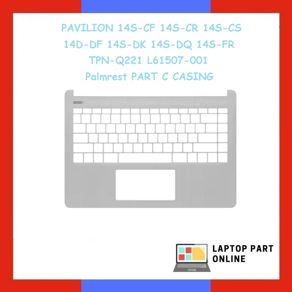 สําหรับ PAVILION 14S-CF 14S-CR 14S-CS 14D-DF 14S-DK 14S-DQ 14S-FR TPN-Q221 L61507-001 Palmrest PART 