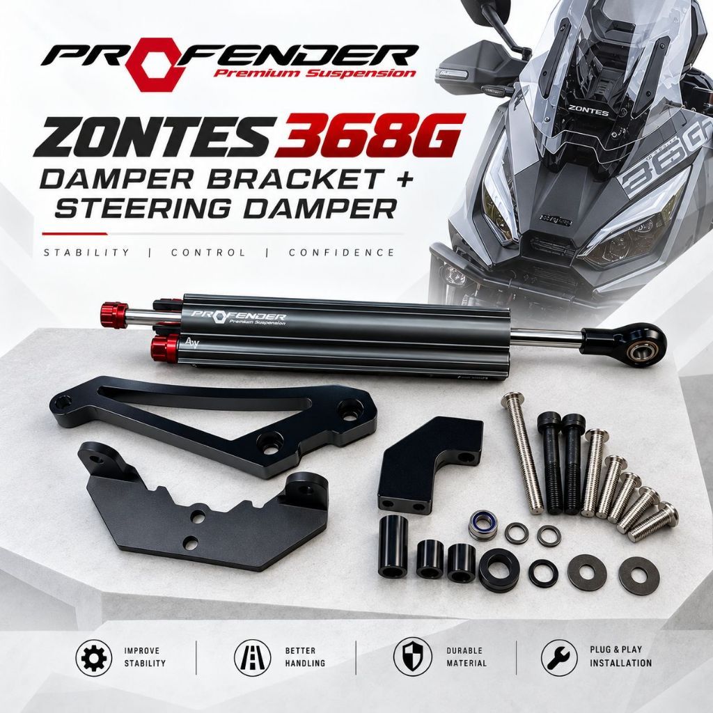 ZT368G Zontes 368G Profender พวงมาลัย Damper Anti Tank Slap ส้อม Stabilizer ครบชุด