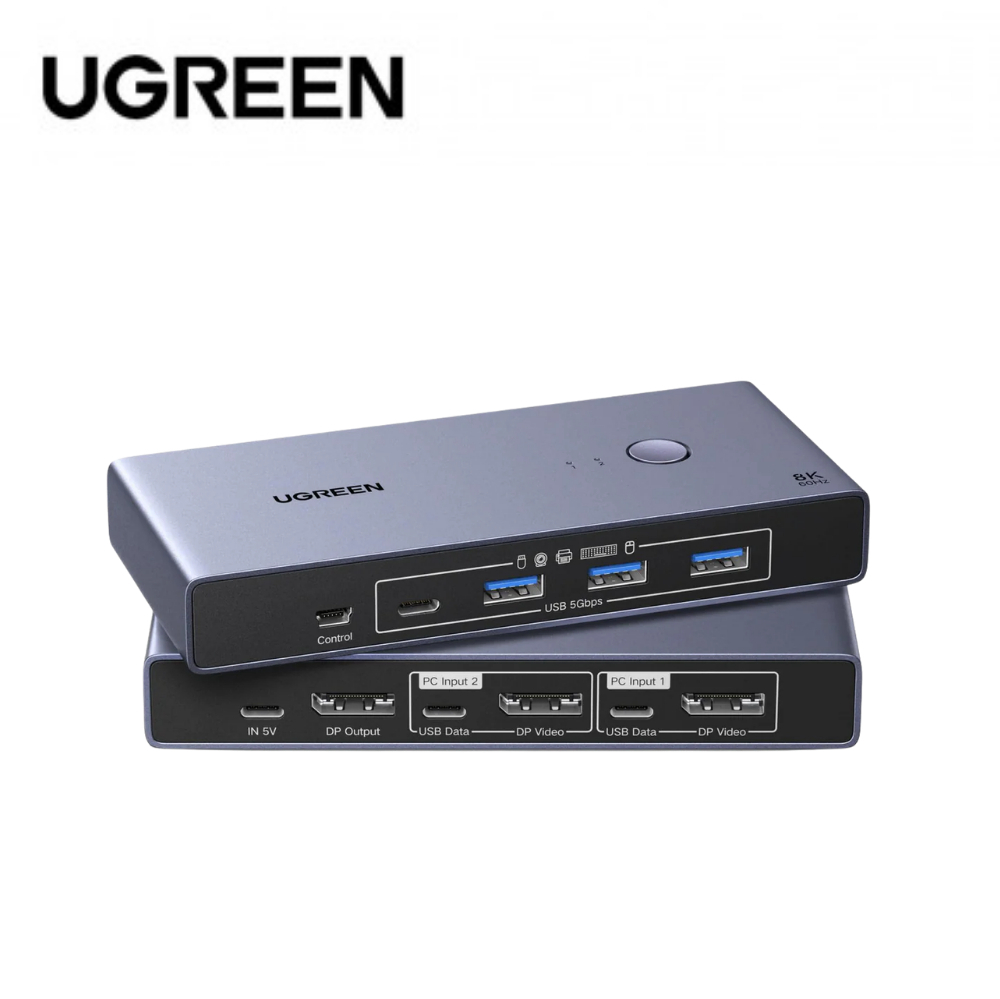 UGREEN สวิตช์ DisplayPort KVM 2-In-1 Out / UG-CM695-25962A