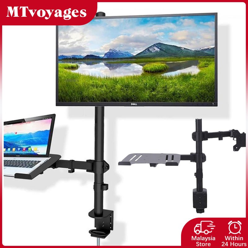 ขาตั้งแล็ปท็อปปรับ Dual Desktop up/Premium Monitor หน้าจอเหล็กหมุน Monitor Mount/Monitor Stand