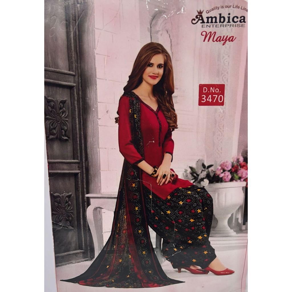 PUNJABI SUIT MATERIAL CHUNRI 4004 @RV