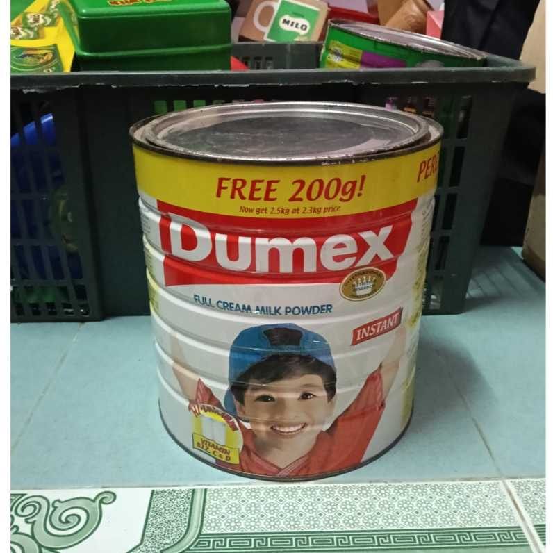 Tin susu dumex นมผงสําเร็จรูป dumex ดีบุก 2.5 กก. ฟรี 200 กรัม/เปล่า/ดีบุก suzu lama dumex