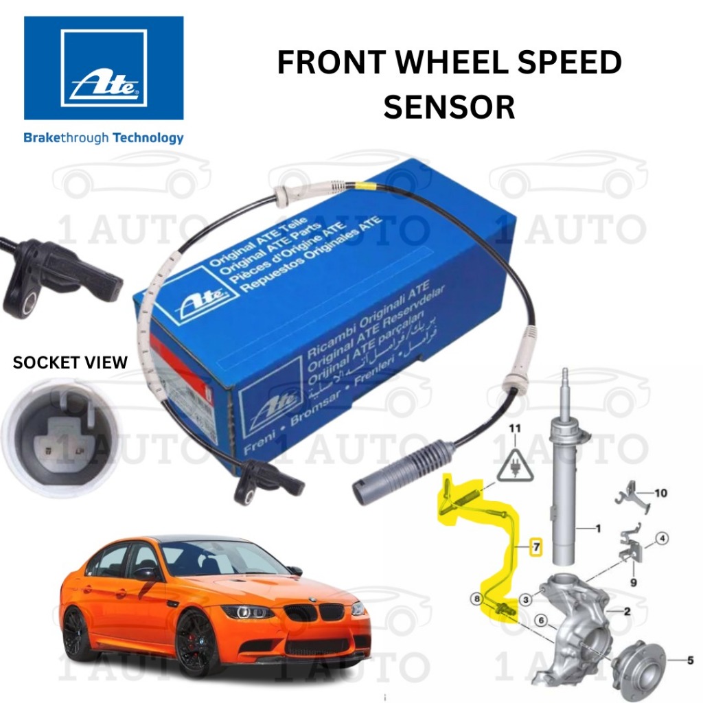 ATE GERMANY ด้านหน้าล้อ SPEED SENSOR BMW E90 E92 M3 4.0 V8