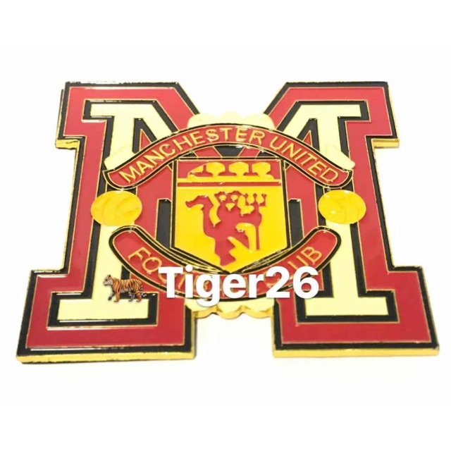 3D MANCHESTER UNITED FOOTBALL CLUB MU ABS โลโก้รถ EMBLEM BADGE สติ๊กเกอร์ DECAL 8 ซม.X 8 ซม.