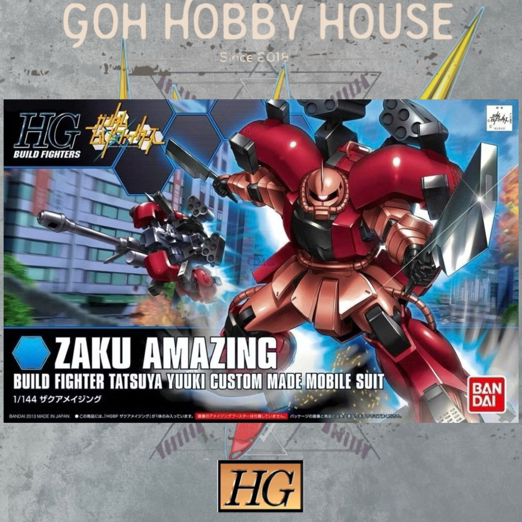 BANDAI HG 1:144 ZAKU AMAZING [002] / HGBF 奇夜 ของเล่น古