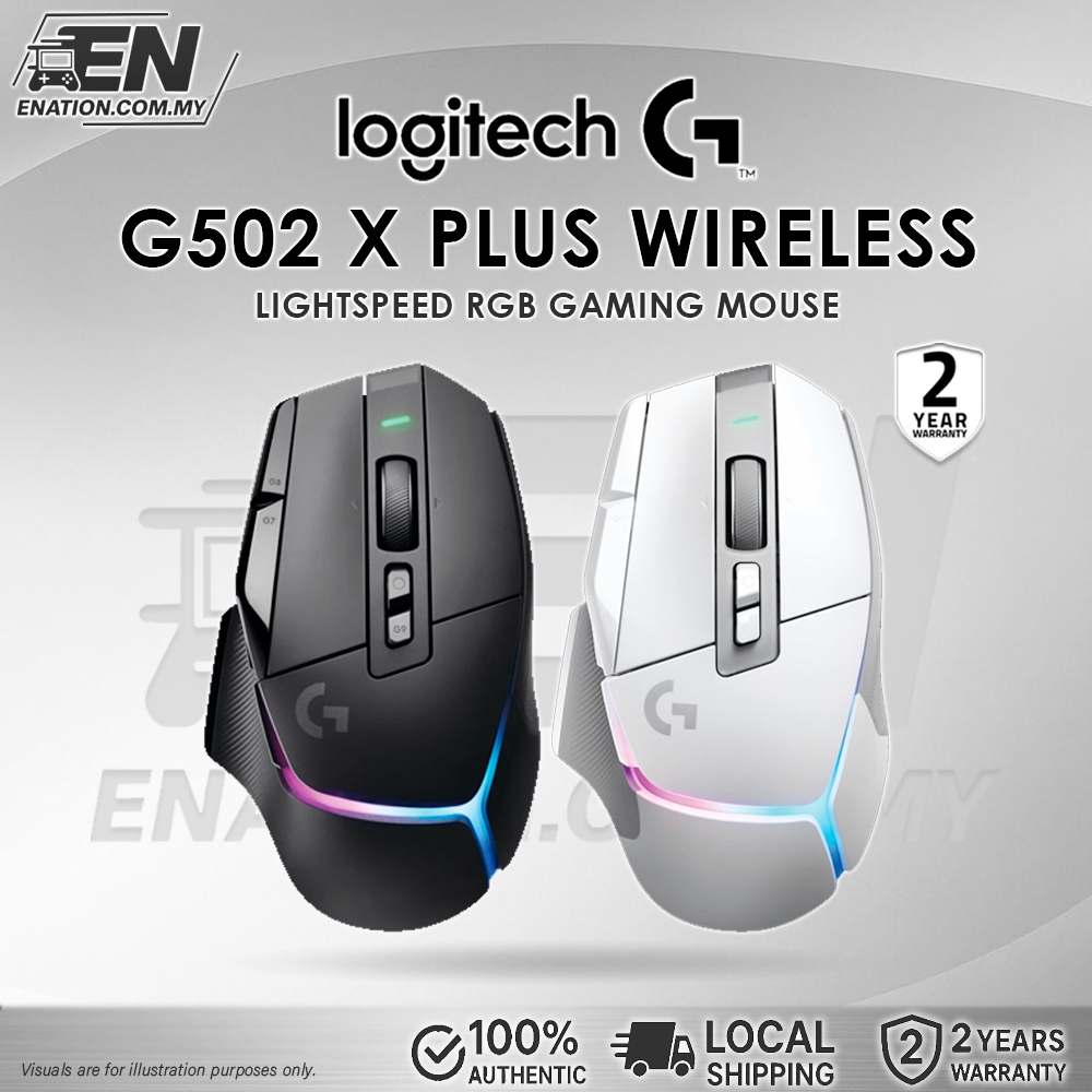 [MY SET] เมาส์เกมมิ่ง RGB ไร้สาย Logitech G502 X PLUS LIGHTSPEED | เซ็นเซอร์ HERO 25K DPI |