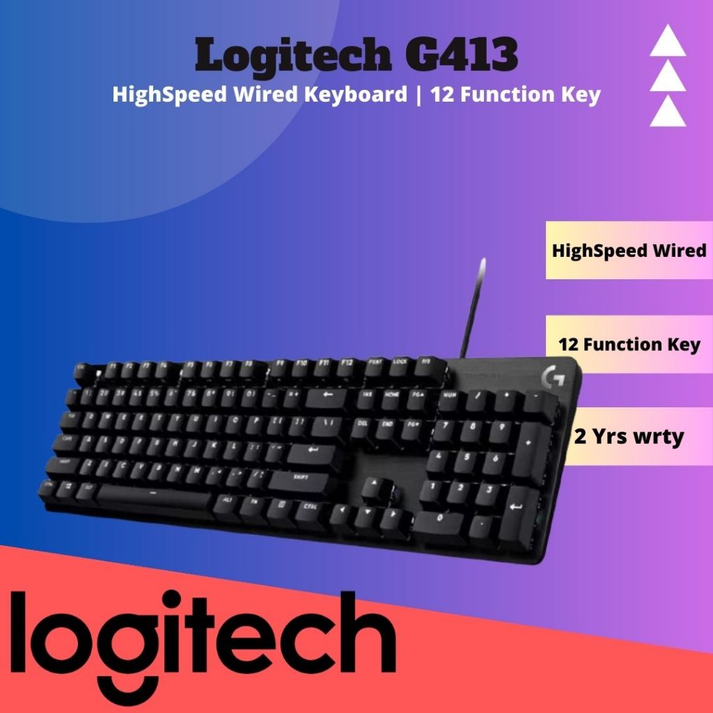 คีย์บอร์ดเกมกล Logitech G413 TKL SE พร้อมสวิตช์กลไกสัมผัส