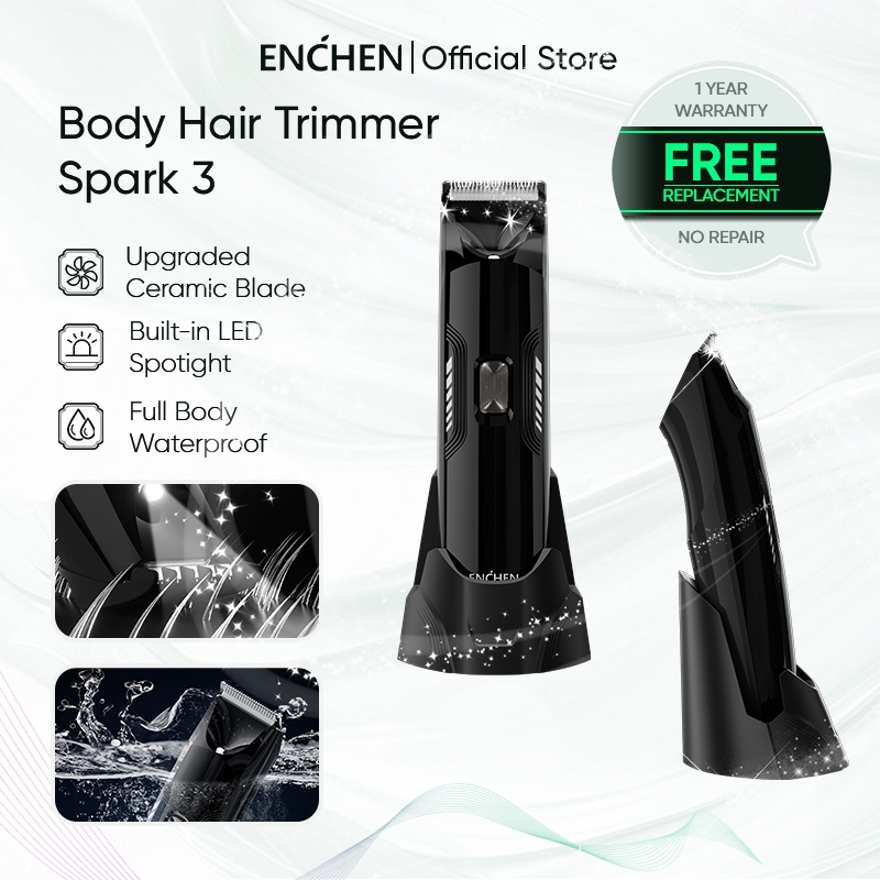 Enchen Spark 3 Padgkas Elektrik Rambut Badan Body Hair Trimmer เครื่องกําจัดขนสําหรับผู้ชายผู้หญิง 1