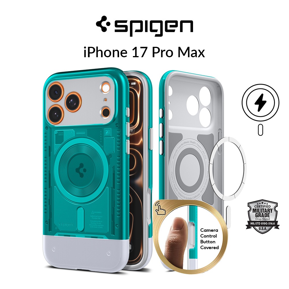 Spigen เคส iPhone 17 Pro Max 6.9" Classic C1 MagFit เคสโทรศัพท์แม่เหล็ก เคสแม่เหล็ก