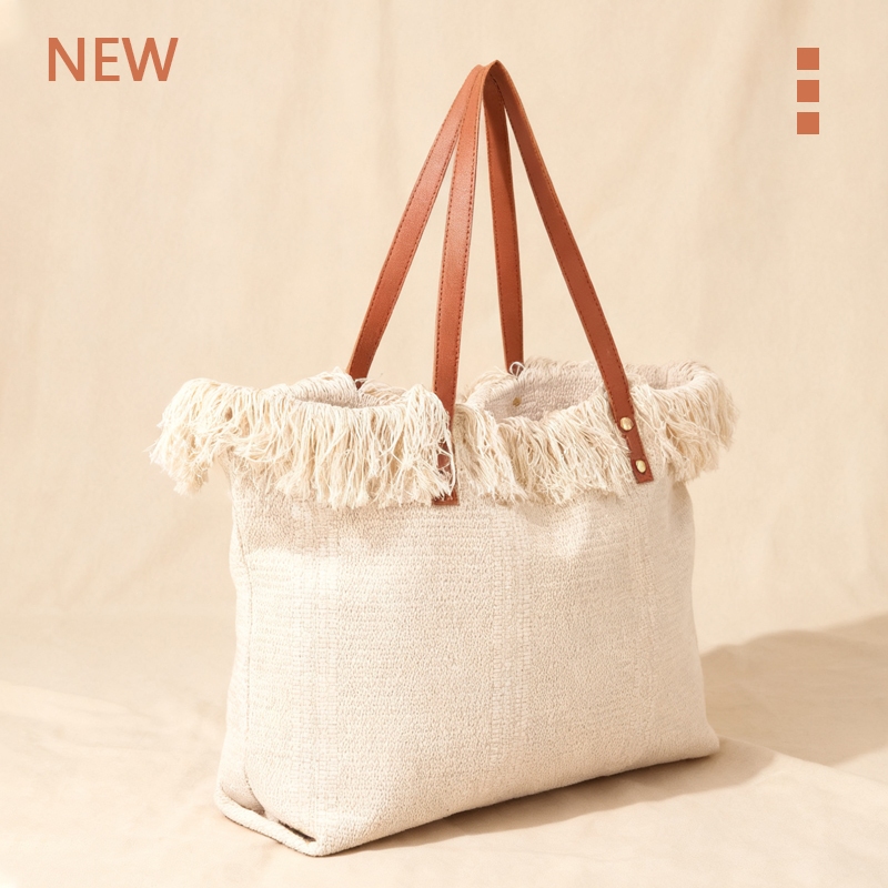 Tote Bag Plain Leisure Canvas tassels Handbags Womens Bag