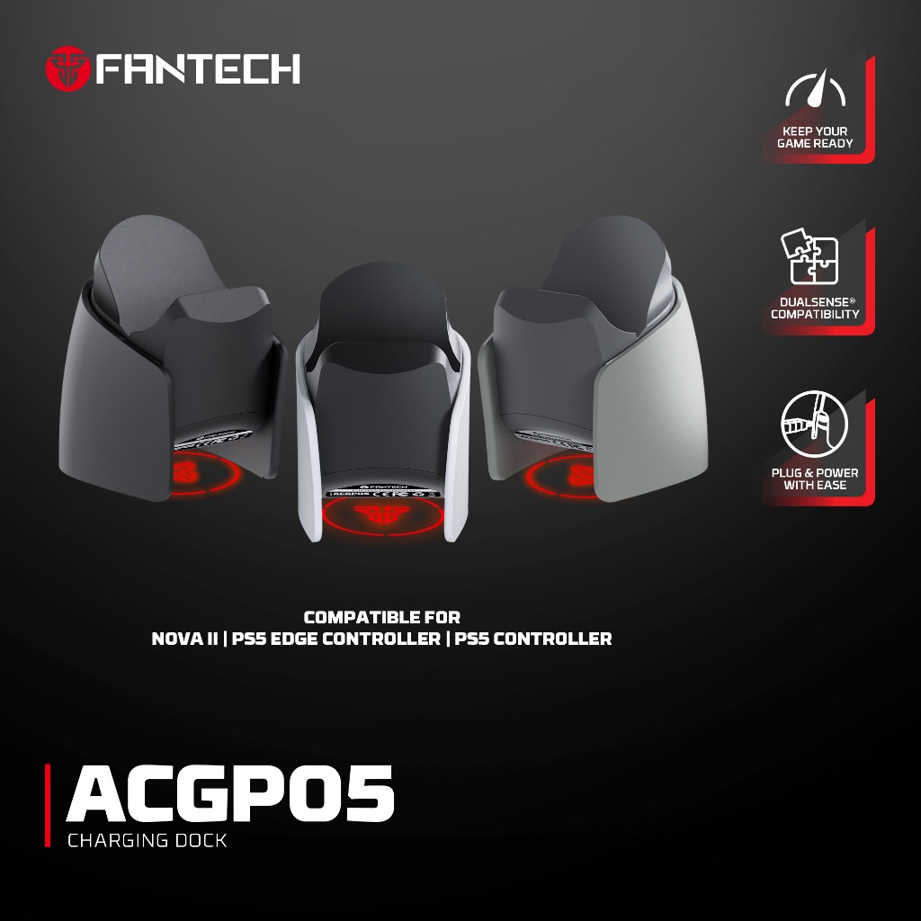 FANTECH ACGPO5 CHARGING DOCK COMPATIBLE สําหรับ NOVA II/PS5 EDGE คอนโทรลเลอร์/คอนโทรลเลอร์ PS5