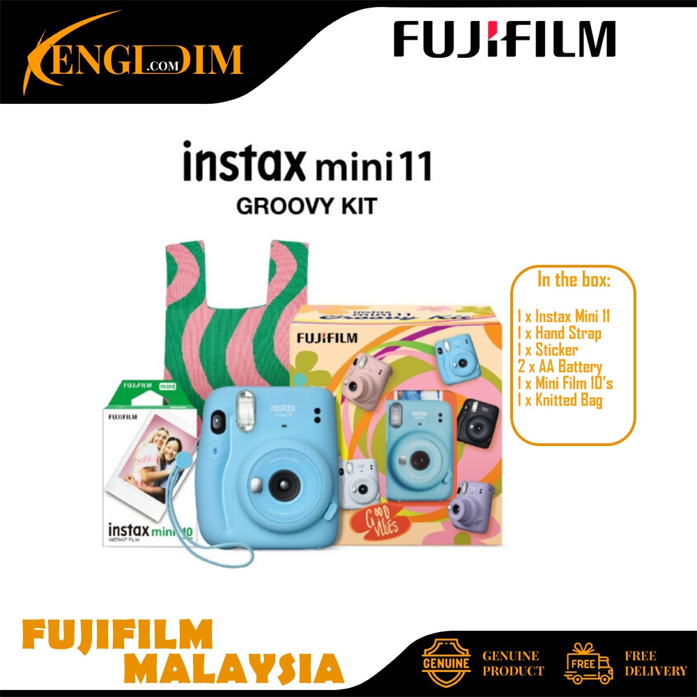 FUJIFILM INSTAX Mini 11 Instant Film Camera (Groovy Kit)