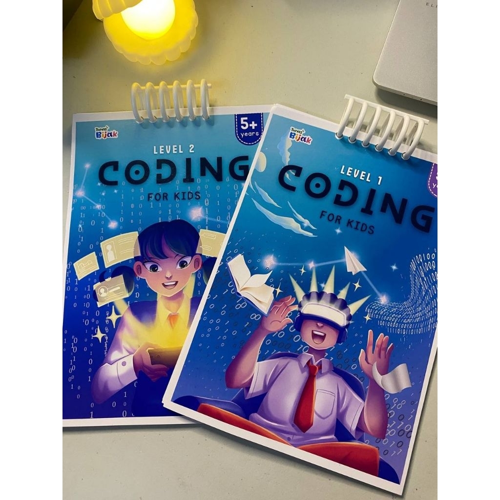 หนังสือการเข้ารหัสสําหรับเด็ก Combo ระดับ 1 & 2 ขนาด A5