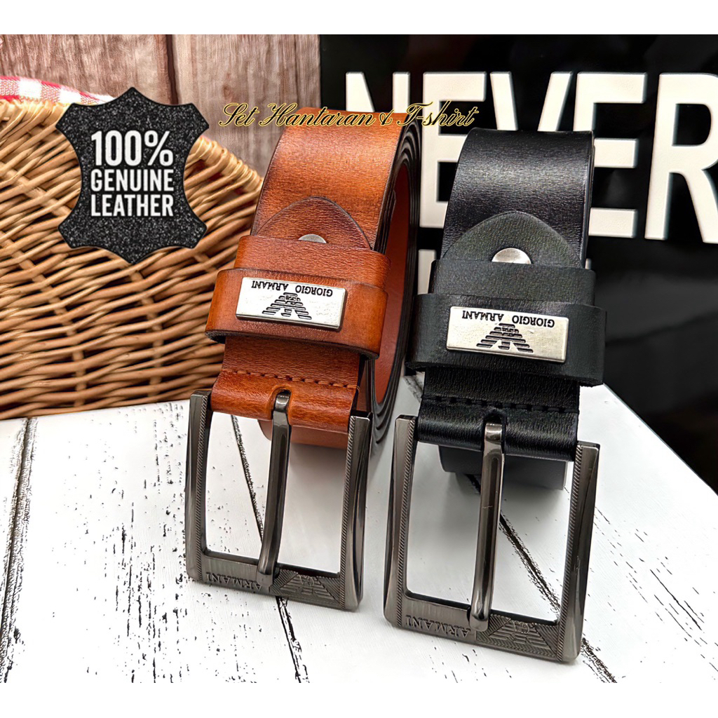1.5 WIDTH•[BELT MENT ]•LEATHER WAIST STRAP 115-125 CM WAIST STRAP สําหรับผู้ชาย