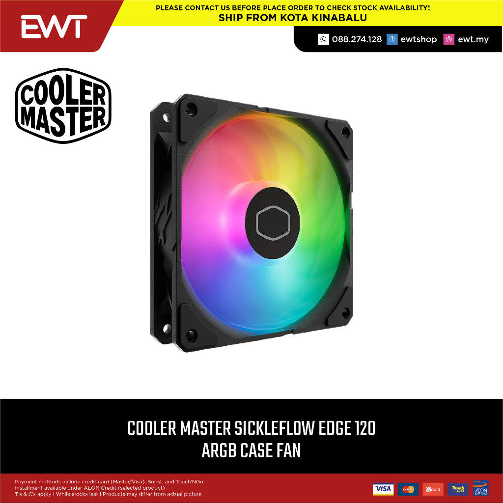 COOLER MASTER SICKLEFLOW EDGE 120 ARGB CASE FAN (MFX-B2DN-25NP2-R2