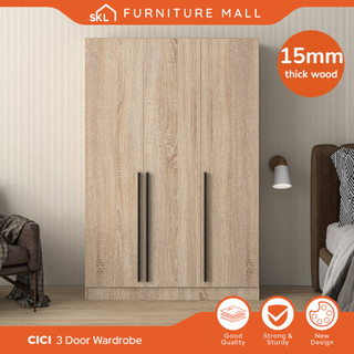 SKL Furniture 2/3-DOORS WARDROBE / ALMARI BAJU WITH HANDLE