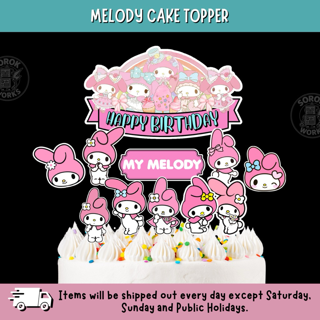 MELODY CAKE TOPPER / MELODY CAKE DECORTATION
