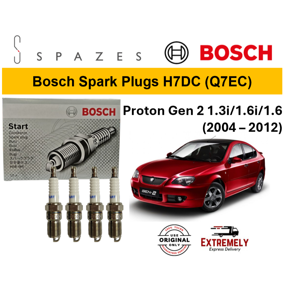 หัวเทียน Bosch Q7EC H7DC HR7DCX Gen 2 Proton Gen 2 (NGK BPR6EF-11)