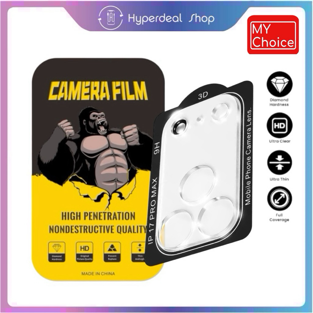 MyChoice iPhone 17 Pro Max iP 17 Pro iPhone 17 iPhone Air iPhone 16 Plus ตัวป้องกันกล้องฝาครอบเลนส์
